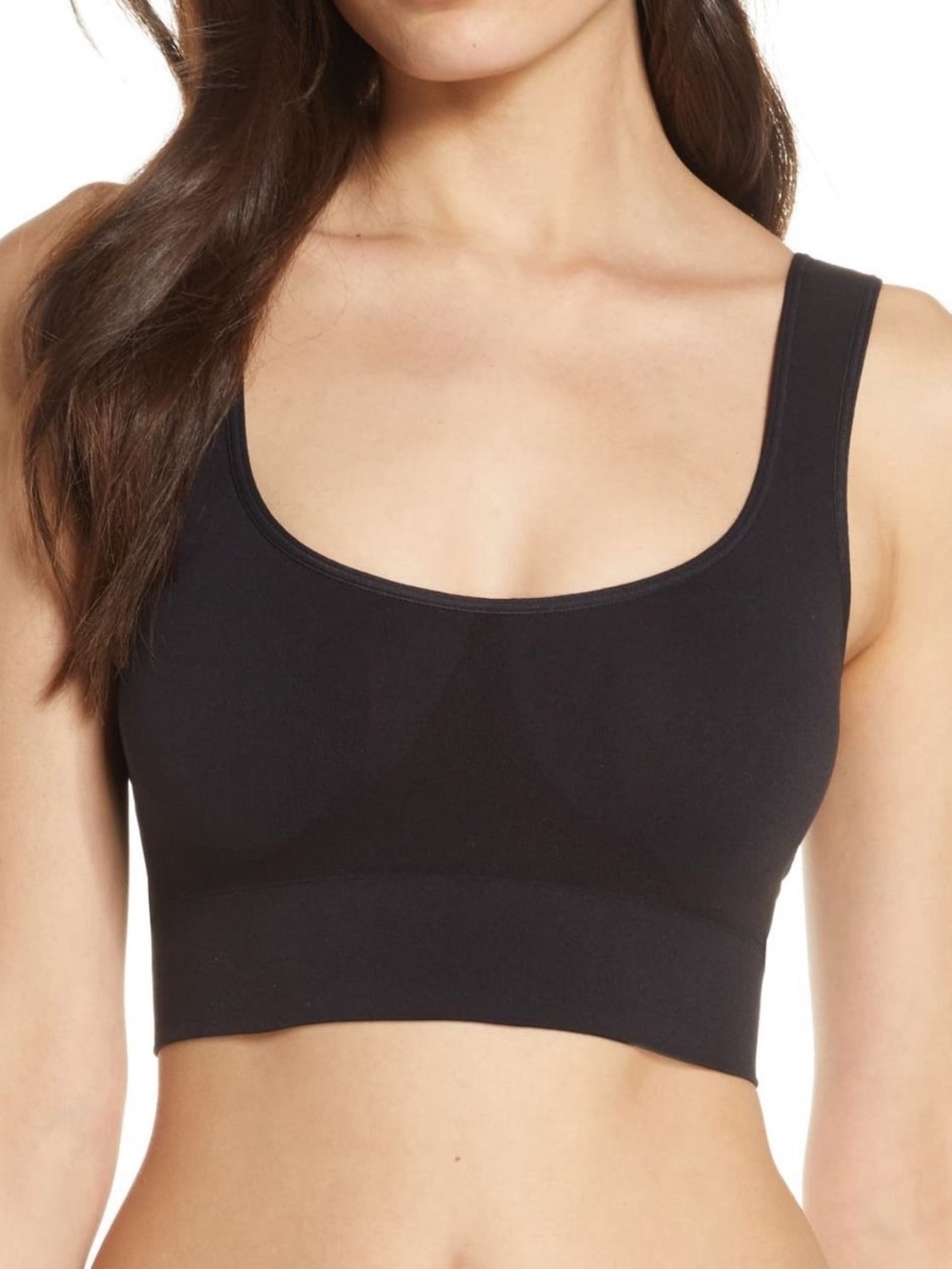 Halogen Black Seamless Tank Bralette